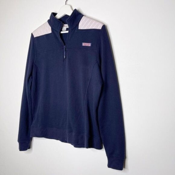 VINEYARD VINES 1/4 Zip Blue Jacket - Picture 3 of 8